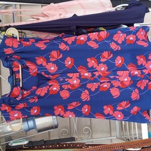 41 Hawthorn Women's Stitch Fix Floral Multicolor Ruffle Sleeveless Blouse Top S